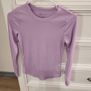 NO BOUNDARIES Women's Lavender Long Sleeve Tee SIZE 3-5